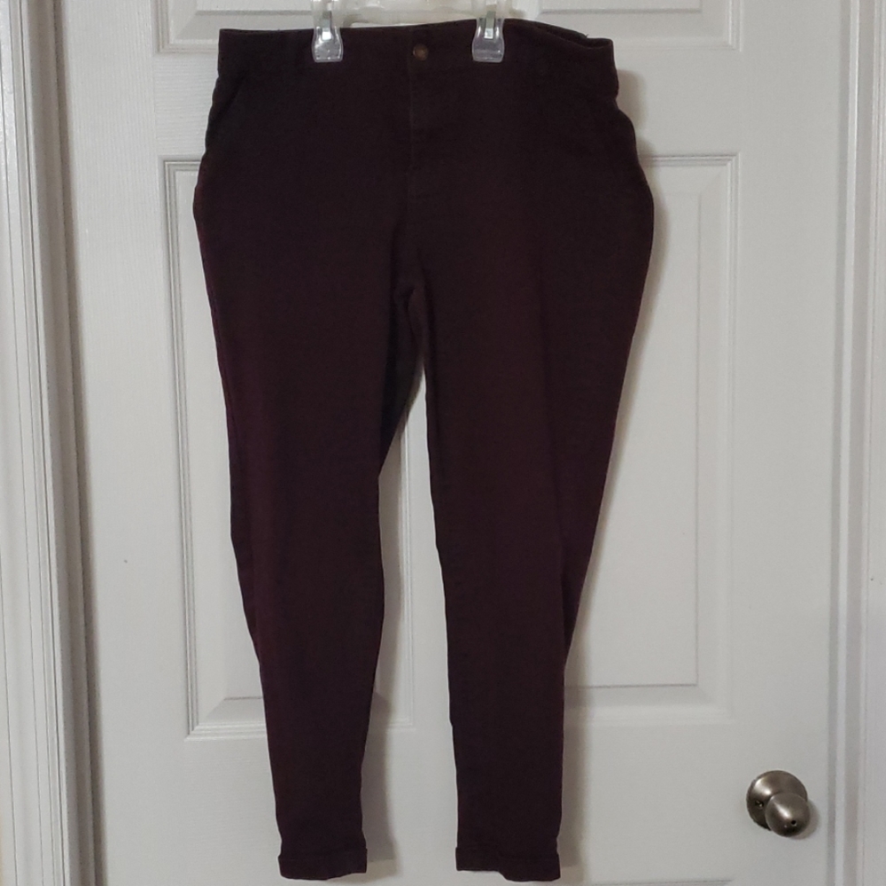 D.jeans maroon dress pants